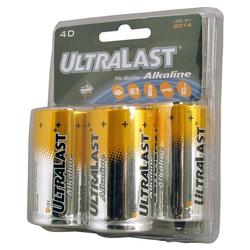 Ultralast ULTRALAST ALKALINE D-CELL 4-PACK