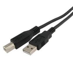 Eforcity USB 2.0 Cable, Type A to B - 15 ft Black - by Eforcity