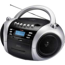 jWIN Electronics JX-CD573DBLK Portable Stereo Boombox with CD - Cassette - Radio