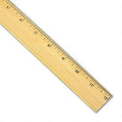 Universal Office Products 12 Flat Wood Ruler with Double Metal Edge (UNV59021)