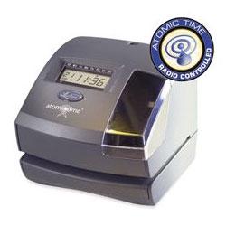 Lathem Time 1500E Atomic Wireless Time Recorder, 6-3/8w x 7-1/4d x 5-3/4h, Charcoal (LTH1500E)