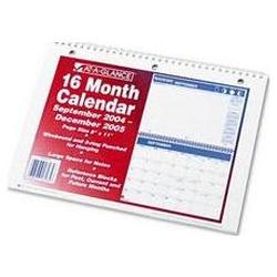 At-A-Glance 16-Month (Sept.-Dec.) Academic/Fiscal Desk/Wall Calendar, 3-Hole Punched, 11 x 8 (AAGSK1616)
