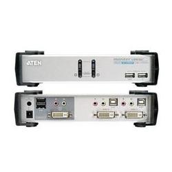 ATEN 2-PORT MASTERVIEW USB-DVI KVM SWITCH CABLES INCLUDED