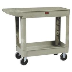RubberMaid 2-Shelf Service Cart,500Lb Cap,45-1/4 x25-7/8 x33-1/4 ,Beige