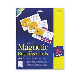 Avery-Dennison 2 x3-1/2 White Magnetic Inkjet Business Cards (AVE08374)