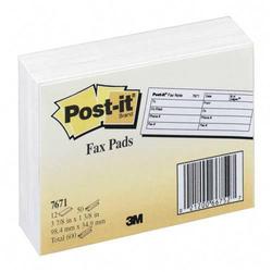 3M Post-it Printed Fax Notes - 1.5 x 4 - 50 x Sheet (7671)