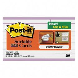 3M Post-it Sortable Cards - 3 x 5 - 60 x Card