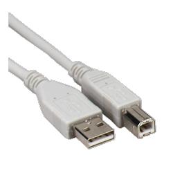 Compucessory A-B USB Cable, Plug and Play, Gold Plated Contacts, 10',Gray (CCS11151)