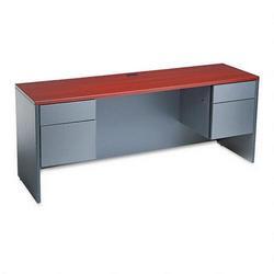 Global Adaptabilities Kneespace Credenza, Cherry/Storm Gray, 72w x 20d x 29h - Sold as 1 Each