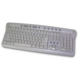 ADESSO Adesso KB-558W Multimedia Keyboard - USB - QWERTY - 104 Keys - White