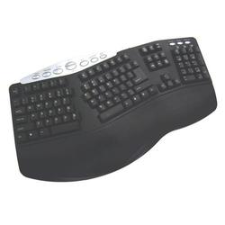 ADESSO Adesso PCK-208B Tru-Form Media Contoured Ergonomic Keyboard - USB - 105 Keys - Black