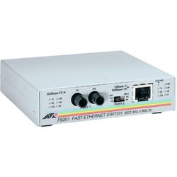 ALLIED TELESYN INC. Allied Telesis AT-FS201 Fast Ethernet Media Converter - 1 x RJ-45 , 1 x ST Duplex - 10/100Base-TX, 100Base-FX - Wall-mountable, Rack-mountable