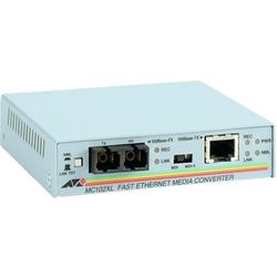 ALLIED TELESYN INC. Allied Telesis AT-MC102XL-90 Fast Ethernet Media Converter - 1 x RJ-45 , 1 x SC Duplex - 100Base-TX, 100Base-FX - Wall-mountable