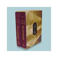Houghton Mifflin Company American Heritage® Deluxe Hardbound Reference Desk Set, Dictionary & Thesaurus (HOU0618453016)