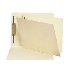 Smead Manufacturing Co. Antimicrobial End Tab 1-Fastener Folders, 3/4 Exp., 11-pt. Manila, Lgl., 50/Box (SMD37116)