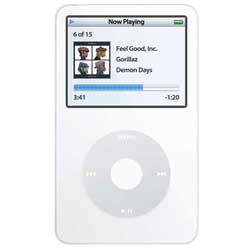 APPLE IPODS AND ACCESSORIES Apple iPod 5th Generation 30GB Digital Multimedia Device - White - Refurbished