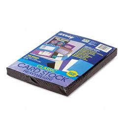 Riverside Paper Array® 65-lb. Card Stock, 8-1/2 x 11, Black, 100 Sheets/Pack (RIV01187)