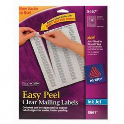 Avery-Dennison Avery Dennison Clear Ink Jet Mailing Labels - 0.5 x 1.75 - 2000 x Label - Clear