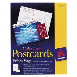 Avery-Dennison Avery Dennison Color Laser Print-to-the-Edge Postcards - 4 x 6 - 80 x Card