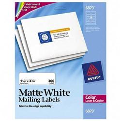 Avery-Dennison Avery Dennison Color Printing Labels - 1.2 Width x 3.75 Length - White