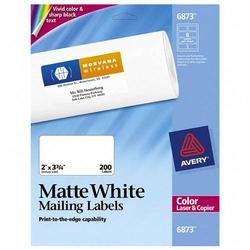Avery-Dennison Avery Dennison Color Printing Labels - 2 Width x 3.75 Length - White