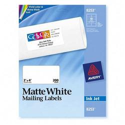 Avery-Dennison Avery Dennison Color Printing Labels - 2 Width x 4 Length - Permanent - White