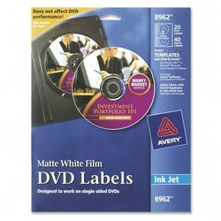 AVERY DENNISON Avery Dennison DVD Labels/ Pack - White