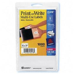 Avery-Dennison Avery Dennison Handwritten Removable ID Labels - 0.5 Width x 0.75 Length - Removable/ Pack - White