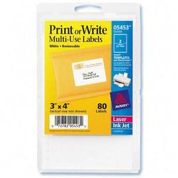 Avery-Dennison Avery Dennison Handwritten Removable ID Labels - 4 Width x 3 Length - Removable/ Pack - White