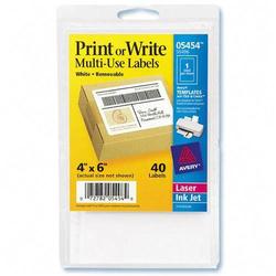 Avery-Dennison Avery Dennison Handwritten Removable ID Labels - 4 Width x 6 Length - Removable/ Pack - White