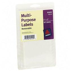 Avery-Dennison Avery Dennison Handwritten Removable ID Labels - 5 Width x 3 Length - Removable/ Pack - White