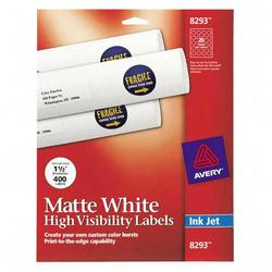 AVERY DENNISON Avery Dennison High Visibility Labels1.5 - Matte - 400 x Label - White (8293)