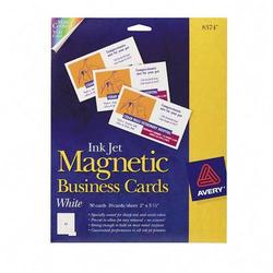 Avery-Dennison Avery Dennison Ink Jet Magnetic Business Cards - 2 x 3.5 - Matte - 30 x Card