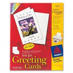 AVERY DENNISON Avery Dennison Ink Jet Matte Coated Half-Fold Greeting Card - 5.5 x 8.5 - Matte - 20 x Card, 20 x Envelope (3265)