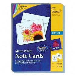 AVERY DENNISON Avery Dennison Ink Jet Matte Coated Note Card - 4.25 x 5.5 - Matte - 30 x Card - White (8315)