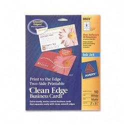 Avery-Dennison Avery Dennison InkJet Clean Edge Business Cards - 2 x 3.5 - Matte - 160 x Card