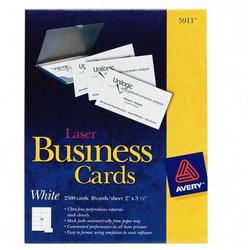 Avery-Dennison Avery Dennison Laser Business Cards - 2 x 3.5 - 2500 x Card
