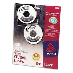 AVERY DENNISON Avery Dennison Laser CD/DVD Label(s) - White (5931)