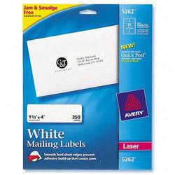 Avery-Dennison Avery Dennison Mailing Label - 1.33 Width x 4 Length - Permanent - 350 / Box - White