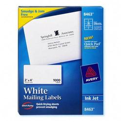 Avery-Dennison Avery Dennison Mailing Labels - 2 Width x 4 Length - Permanent/ Box - White