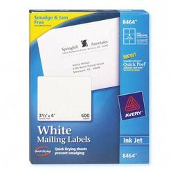 Avery-Dennison Avery Dennison Mailing Labels - 3.33 Width x 4 Length - Permanent/ Box - White
