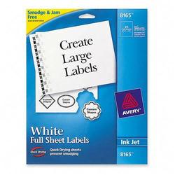 Avery-Dennison Avery Dennison Mailing Labels - 8.5 Width x 11 Length - Permanent/ Box - White (8165)