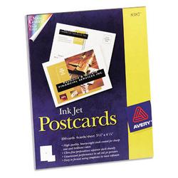 AVERY DENNISON Avery Dennison Perforated Inkjet Postcard - 5.5 x 4.25 - Matte - 200 x Card - White (8387)