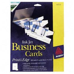 AVERY DENNISON Avery Dennison Photo Quality Inkjet Business Card - A8 - 2 x 3.5 - Glossy - 160 x Card - White (8373)