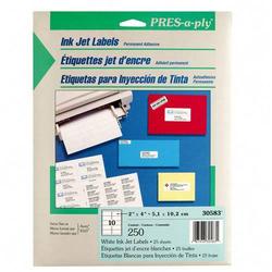Avery-Dennison Avery Dennison Pres-A-Ply Mailing Label - 4 Width x 2 Length - 250 / Box - White