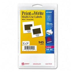 Avery-Dennison Avery Dennison Print or Write Multipurpose Labels - 0.5 Width x 0.87 Length - Removable/ Pack - White