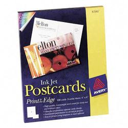 AVERY DENNISON Avery Dennison Print-to-the-Edge Postcards - 4 x 6 - Matte - 100 x Card - White (8386)