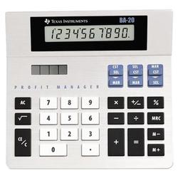 TEXAS INSTRUMENTS BA-20 Simple Calculator - 10 Character(s) - Solar Powered