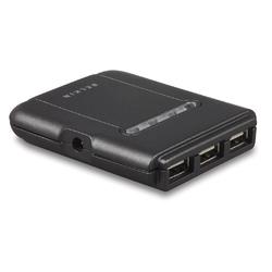 Belkin 4-Port Hi-Speed USB 2.0 Pocket Hub - 3 x 4-pin Type A - USB 2.0, 1 x 4-pin Type A - USB 2.0 - External