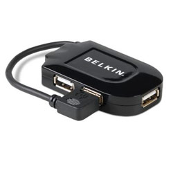 BELKIN COMPONENTS Belkin 4 Port USB 1.1 Pocket Hub - 4 x USB 1.1 - USB - External